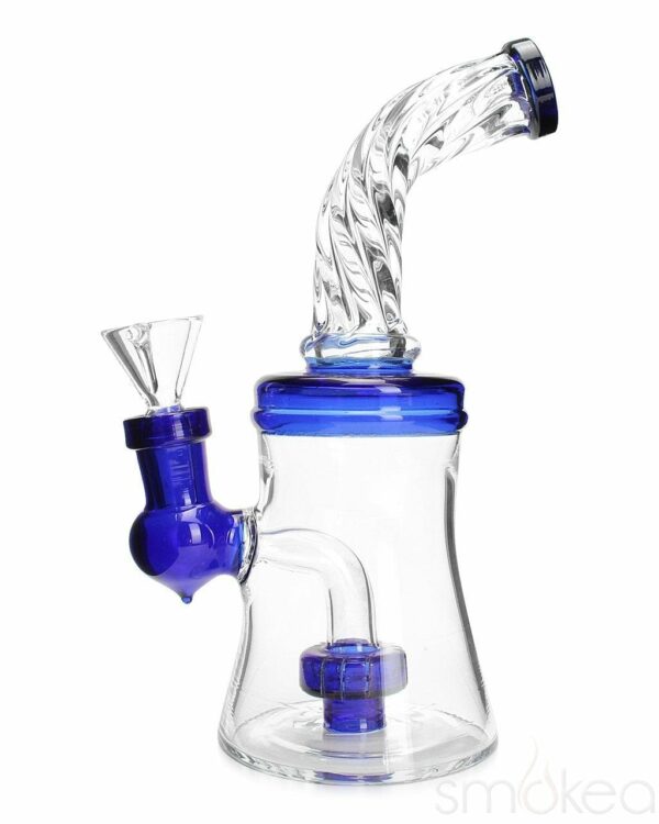 Shop SMOKEA 8" Cut Glass Mini Bong w/ Bent Neck in australian