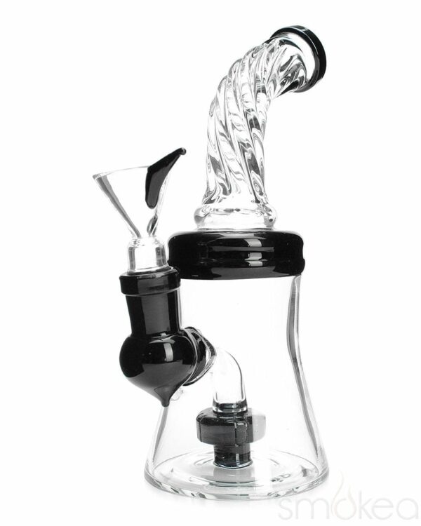 Shop SMOKEA 8" Cut Glass Mini Bong w/ Bent Neck in australian