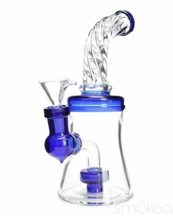 Shop SMOKEA 8" Cut Glass Mini Bong w/ Bent Neck in australian