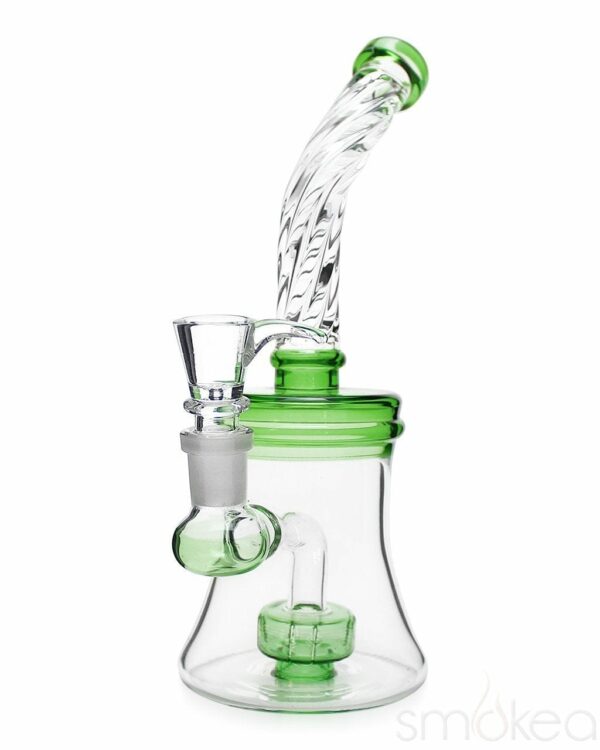 Shop SMOKEA 8" Cut Glass Mini Bong w/ Bent Neck in australian