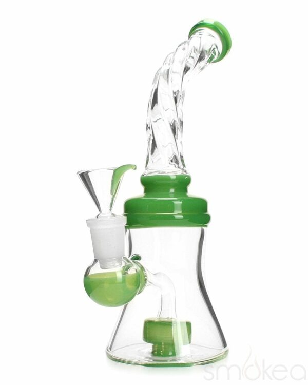 Shop SMOKEA 8" Cut Glass Mini Bong w/ Bent Neck in australian