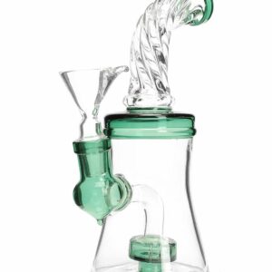 Shop SMOKEA 8" Cut Glass Mini Bong w/ Bent Neck in australian