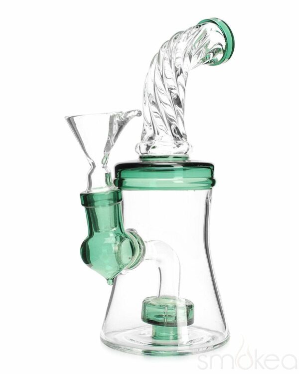 Shop SMOKEA 8" Cut Glass Mini Bong w/ Bent Neck in australian