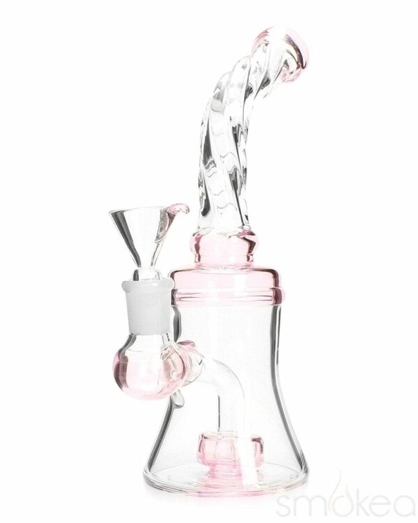 Shop SMOKEA 8" Cut Glass Mini Bong w/ Bent Neck in australian