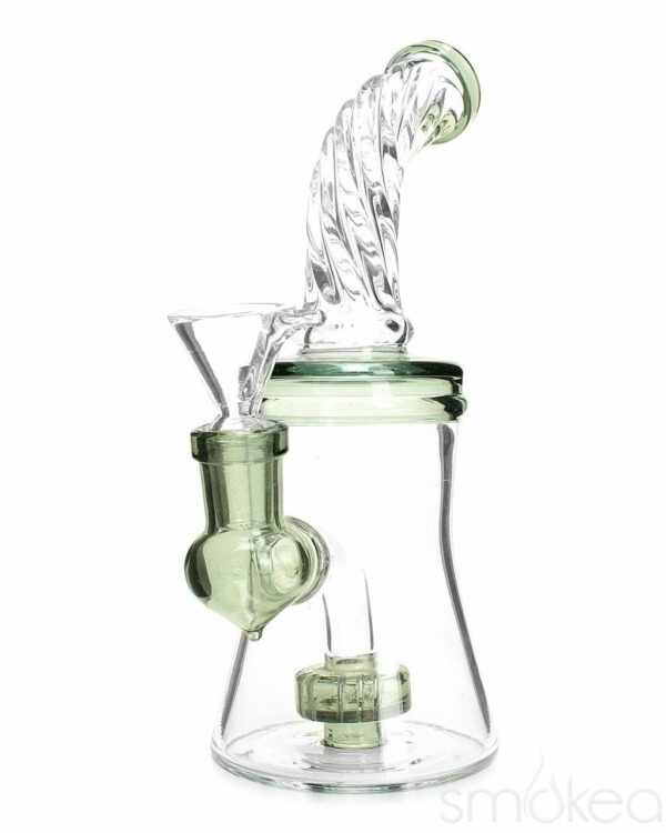 Shop SMOKEA 8" Cut Glass Mini Bong w/ Bent Neck in australian