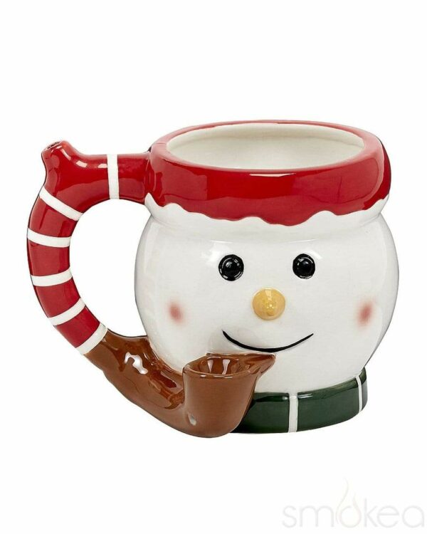 Shop SMOKEA Ceramic Snowman Coffee Mug Pipe in australian