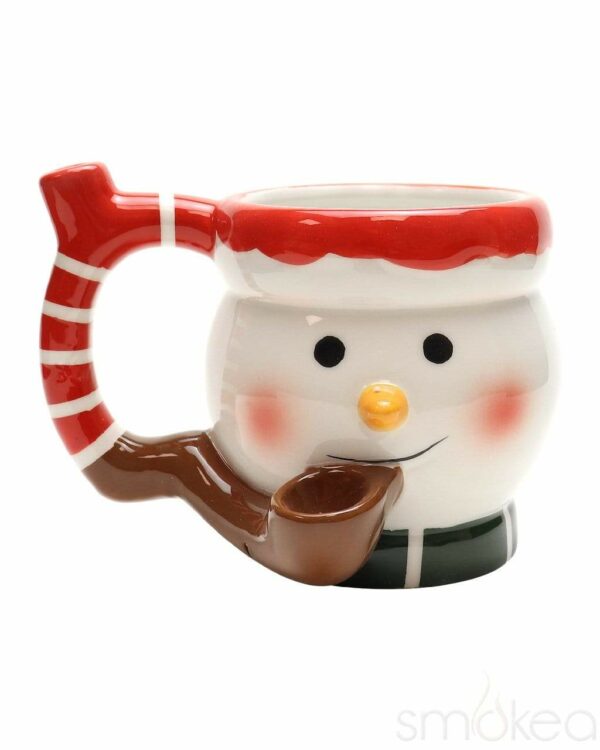 Shop SMOKEA Ceramic Snowman Coffee Mug Pipe in australian