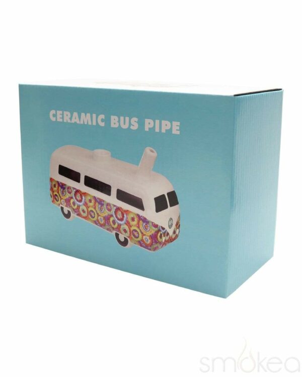 Shop SMOKEA Ceramic Vintage Flower Bus Pipe in australian